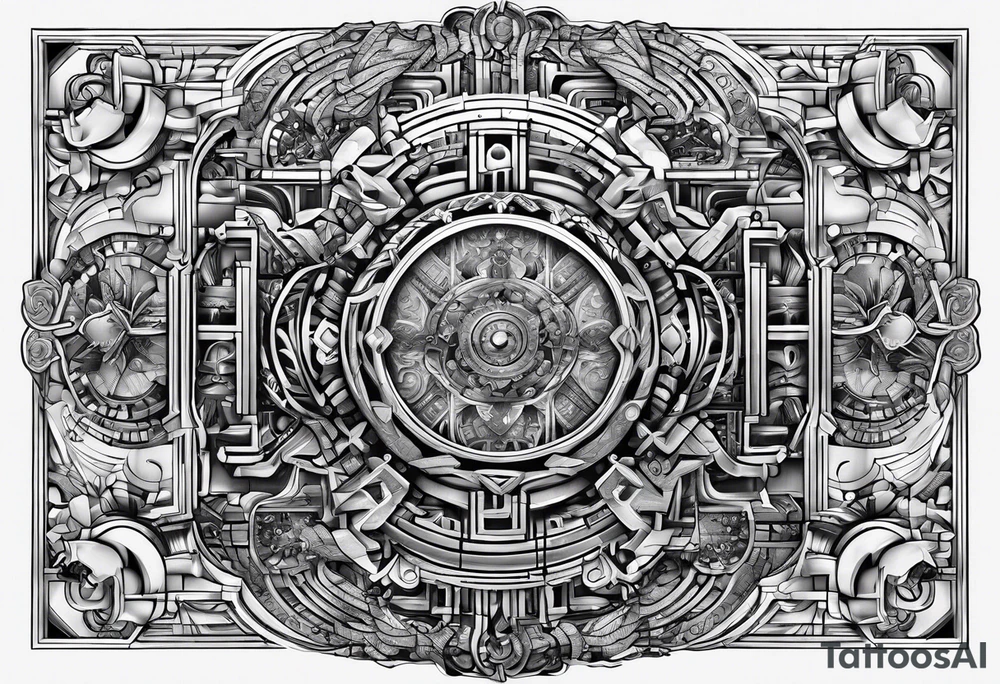 Puzzle with circuits tattoo idea