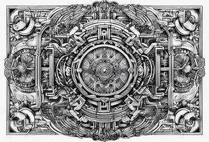 Puzzle with circuits tattoo idea