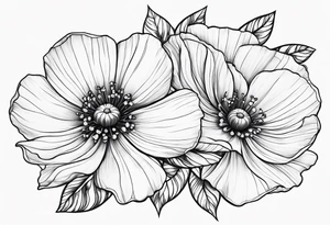 Cosmo and poppy flower tattoo idea