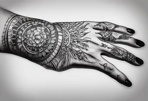 Skeleton hand tattoo idea