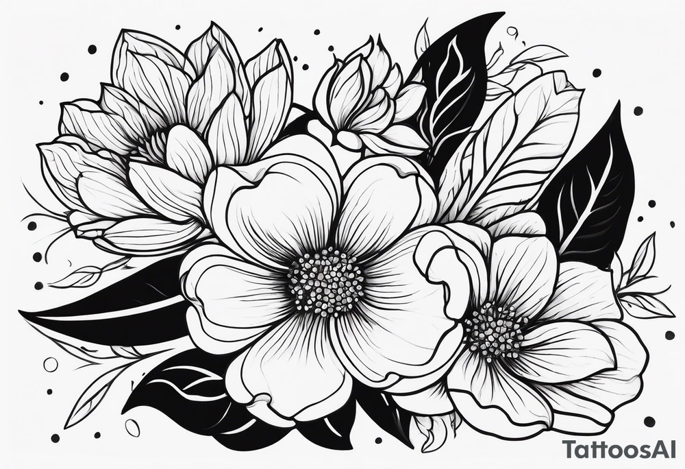 ramo de flor cerejera na canela tattoo idea