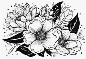 ramo de flor cerejera na canela tattoo idea