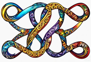 Infinity sign with autism colored border tattoo idea