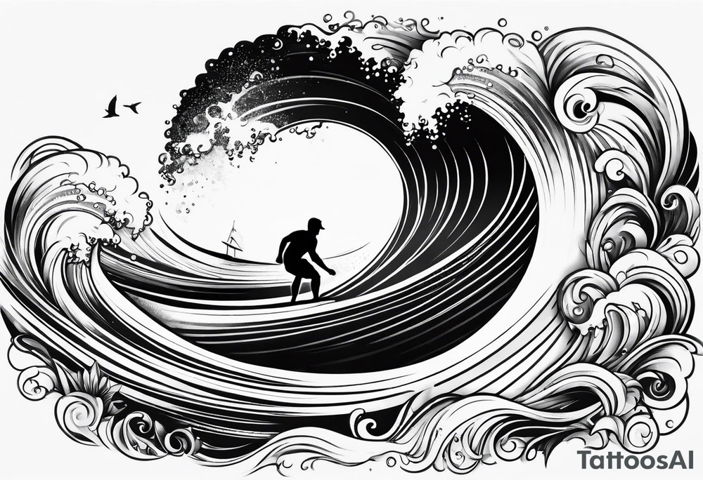 surfer tattoo idea