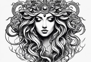 depressed medusa tattoo idea