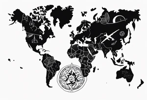 Travel the world tattoo idea