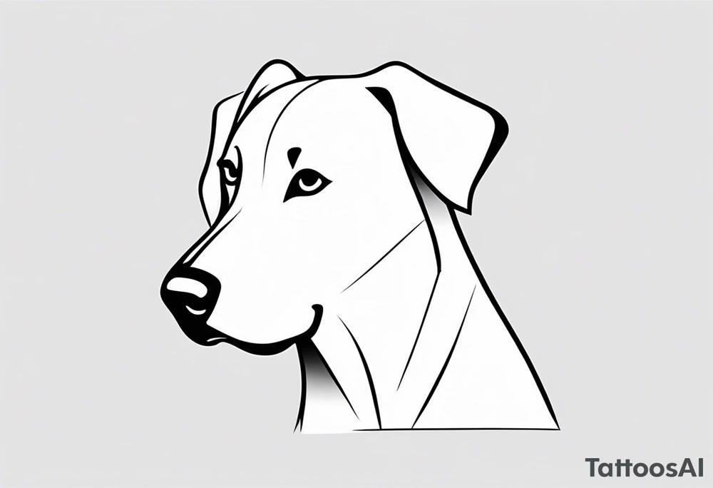 whistling cartoon dog tattoo idea