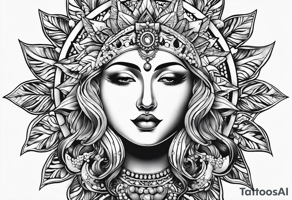 Sun burst tattoo idea