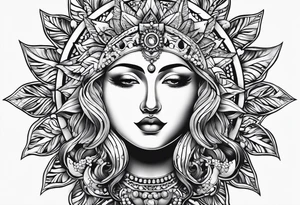 Sun burst tattoo idea