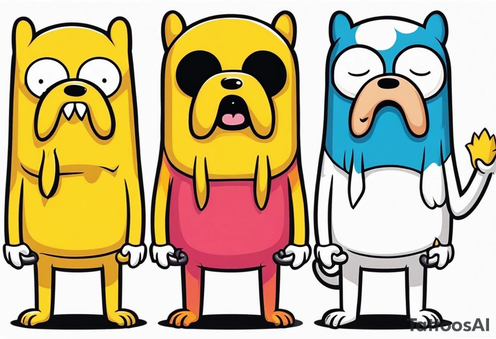 jake the dog from adventure time posed as see no evil hear no evil talk no
evil tatoo tattoo idea