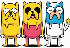 jake the dog from adventure time posed as see no evil hear no evil talk no
evil tatoo tattoo idea