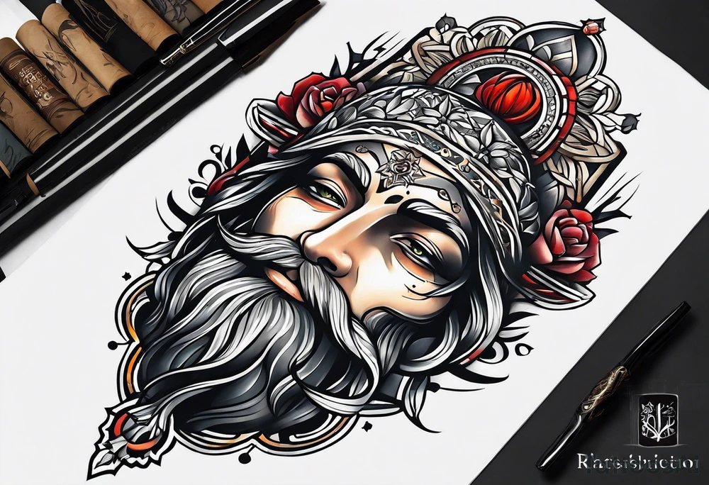 A religious christian forearm tattoo portraying redemption tattoo idea