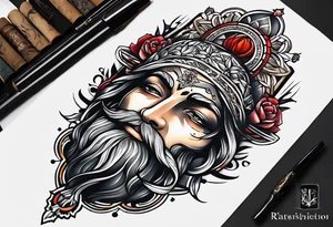 A religious christian forearm tattoo portraying redemption tattoo idea