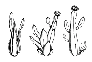 Cute cacti tattoo idea