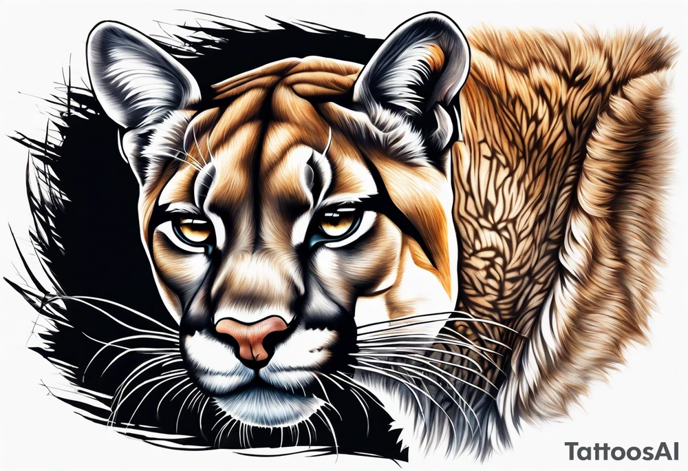 puma stalking tattoo idea