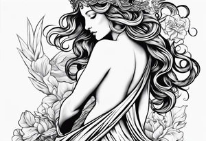 Venus the goddess from behind tattoo idea