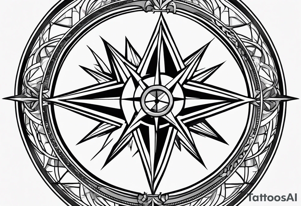 compass rose tattoo idea