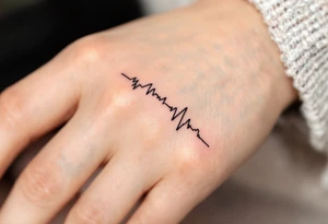 A minimalist black band with a continuous soundwave of the couple’s vows, adding a personal and intimate touch. tattoo idea