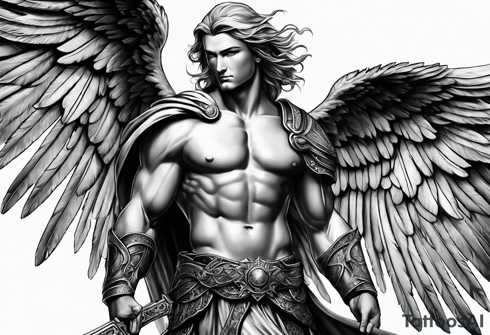 archangel warrior tattoo idea