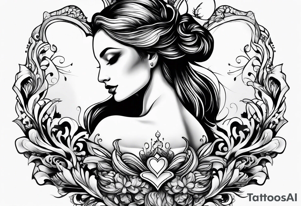 melting heart tattoo idea