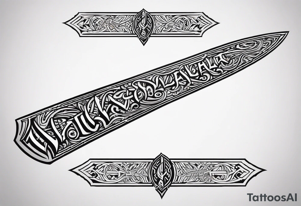 Viking sword Valhalla tattoo idea