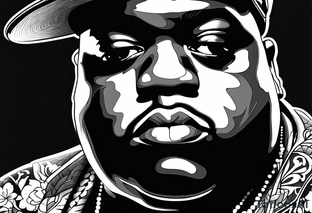 notorious big bad boy schrift tattoo idea