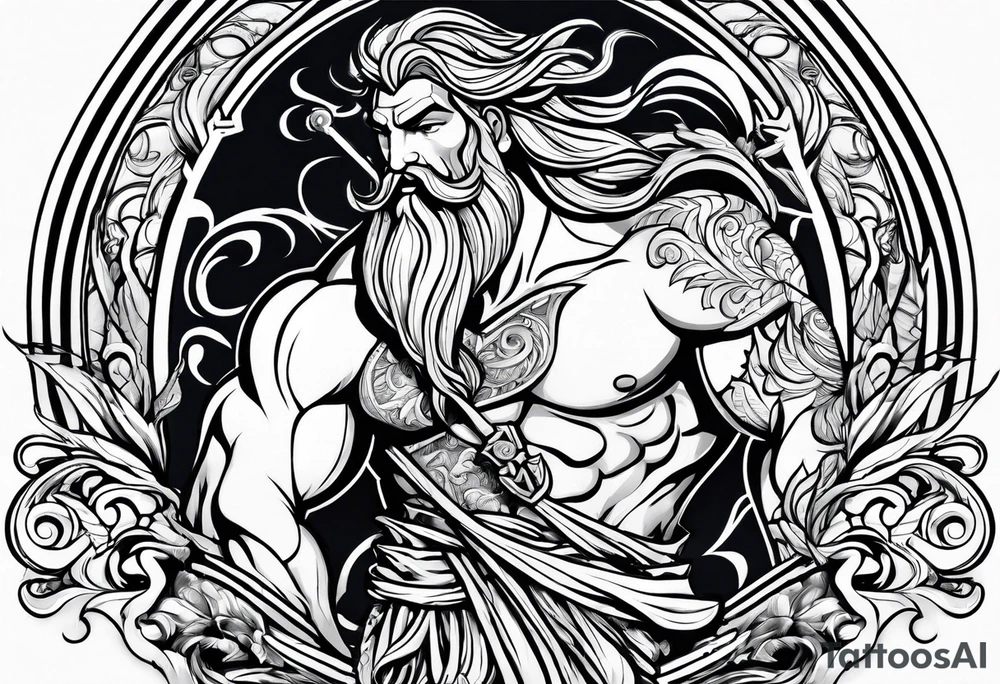 poseidon water tattoo tattoo idea