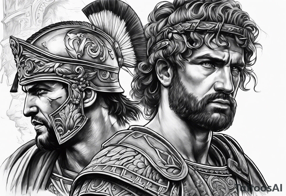 Ancient Roman battle tattoo idea