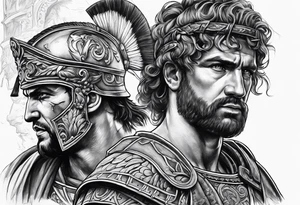Ancient Roman battle tattoo idea