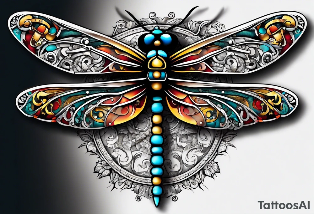 dragonfly made out of wrenches tattoo idea