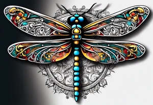dragonfly made out of wrenches tattoo idea