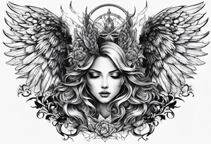 Angel vs demons tattoo idea
