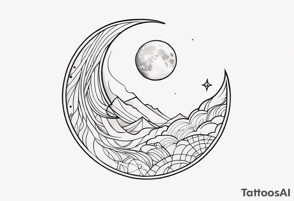 sacred moon tattoo idea