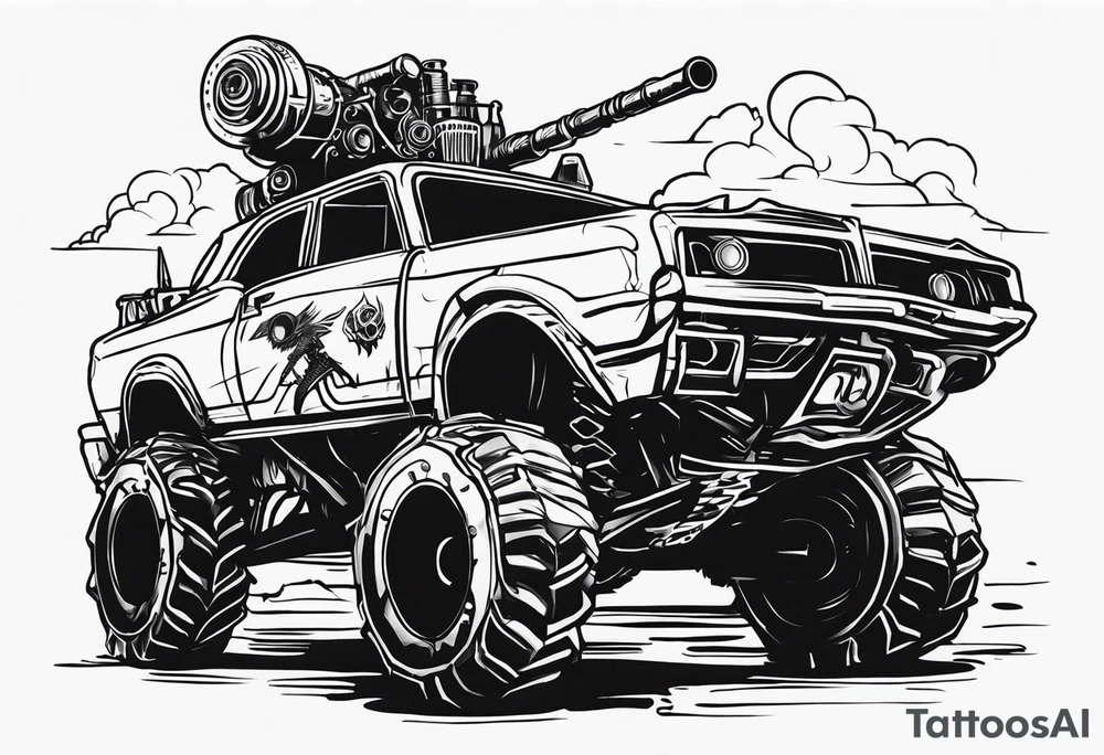 Mad max furiosa  Octoboss dementis war rig die eternal traditional tattoo idea