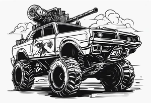 Mad max furiosa  Octoboss dementis war rig die eternal traditional tattoo idea