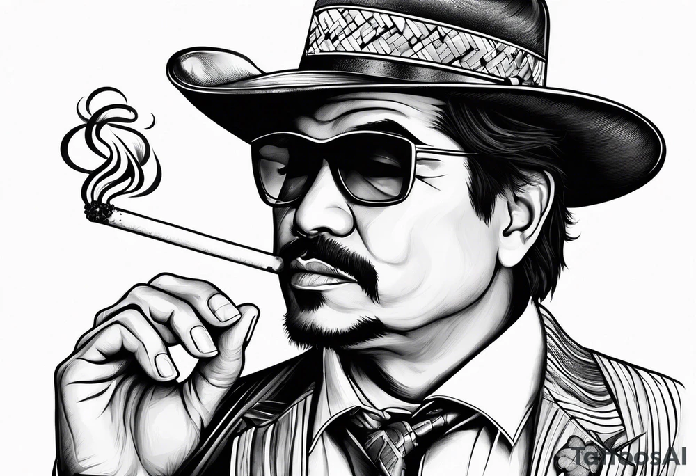 george lopez smoking cigarette tattoo idea