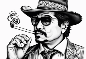 george lopez smoking cigarette tattoo idea