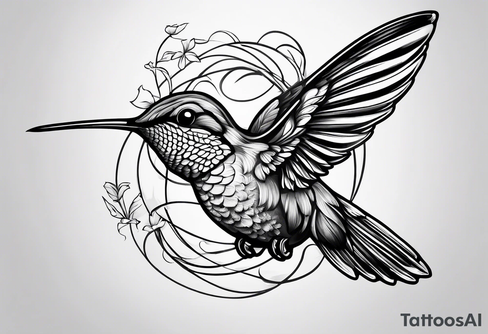 hummingbird tattoo idea