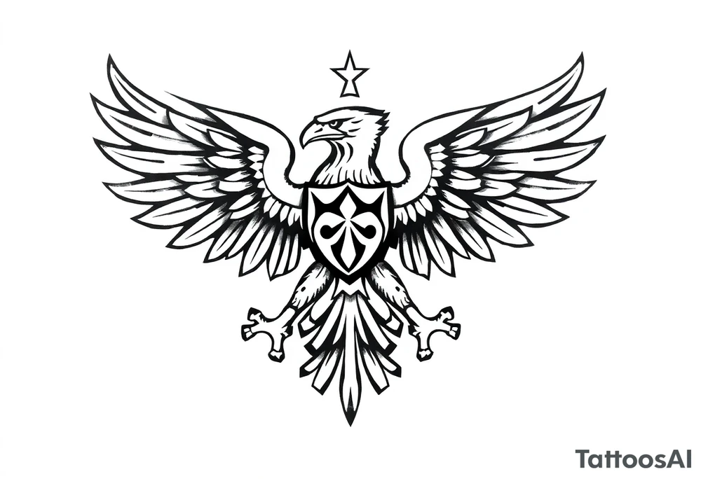 Poland symbol and poker cards The wings of the eagle in the Polish symbol are in the form of poker cards. Add casino money to it. tattoo idea