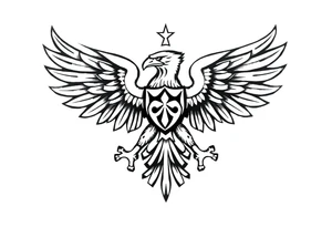 Poland symbol and poker cards The wings of the eagle in the Polish symbol are in the form of poker cards. Add casino money to it. tattoo idea