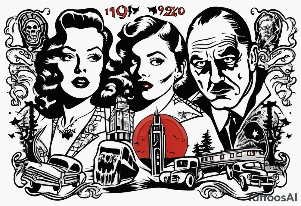 1940's Hollywood horror tattoo idea