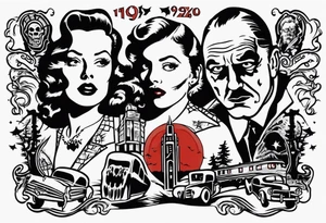 1940's Hollywood horror tattoo idea