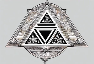 Triforce from the Zelda series highlighting courage And femininity tattoo idea