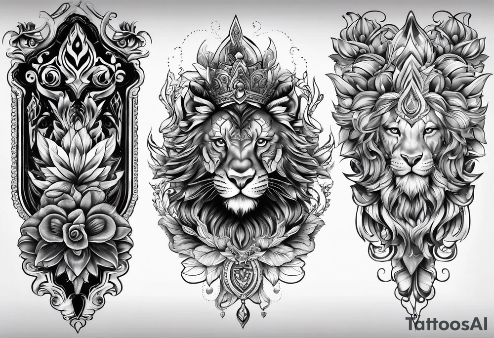 Leg sleeve tattoo idea