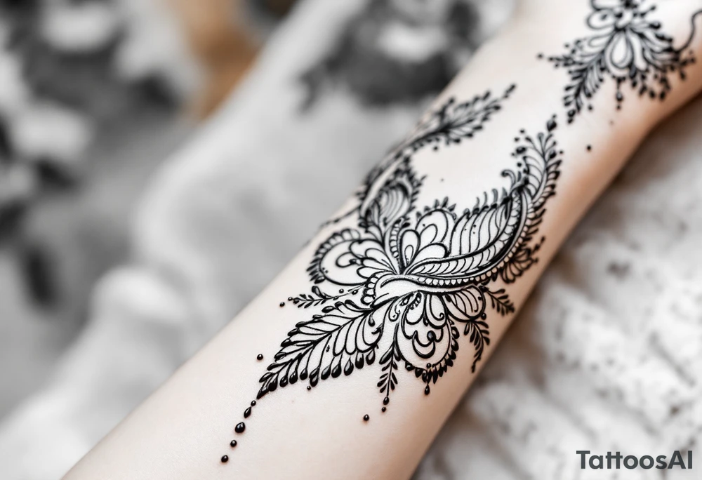 Indian style Henna tattoo for the inner wrist including words pain is temporary. Don’t show the wrist or arm tattoo idea