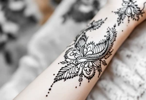 Indian style Henna tattoo for the inner wrist including words pain is temporary. Don’t show the wrist or arm tattoo idea