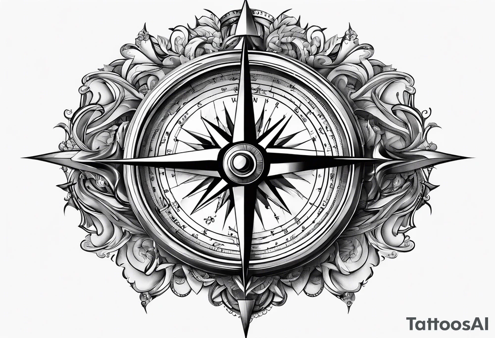 Compass saying guid me tattoo idea