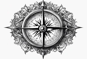 Compass saying guid me tattoo idea