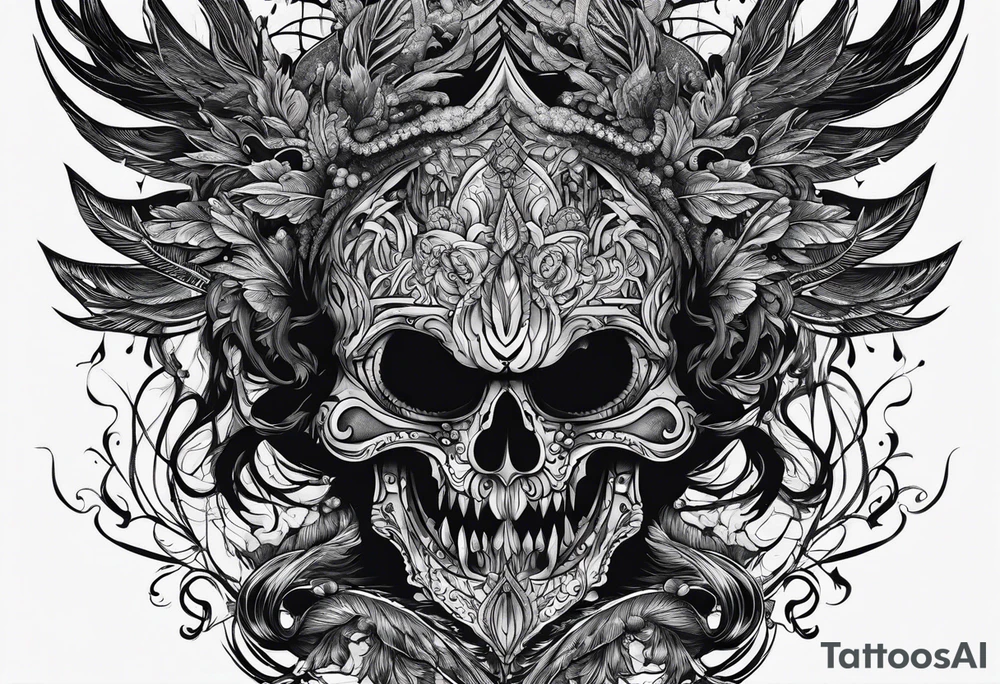 darkness monsterr shadow tattoo idea