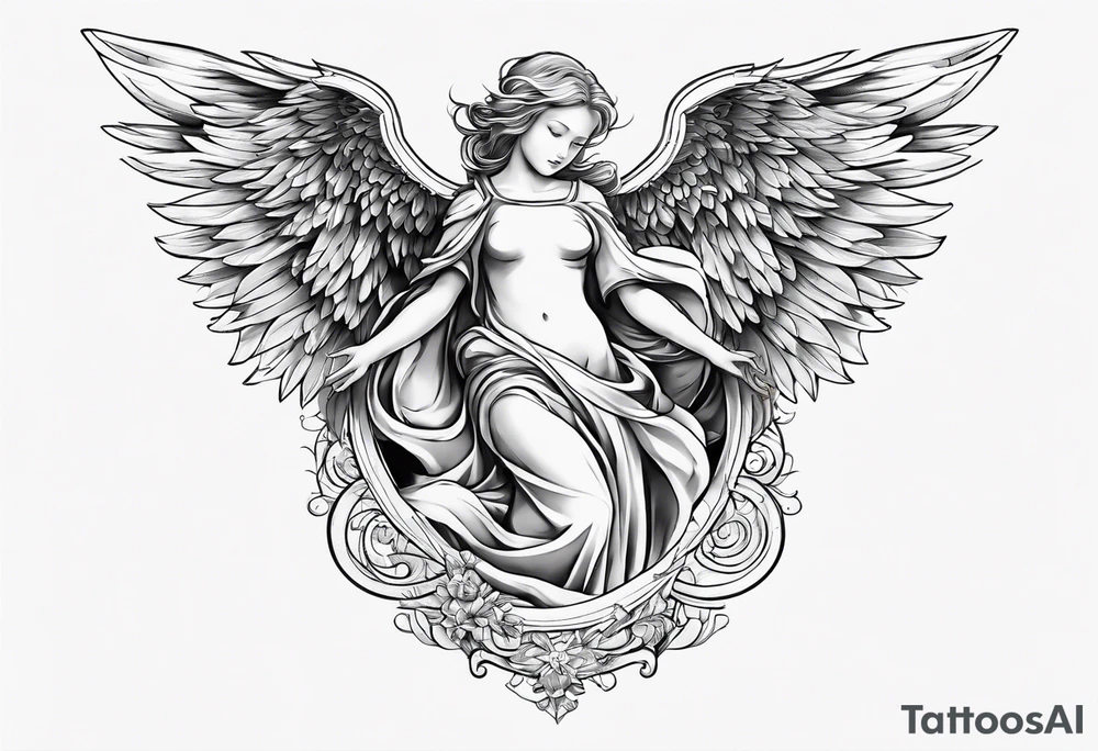 Angel baby heaven gate tattoo idea